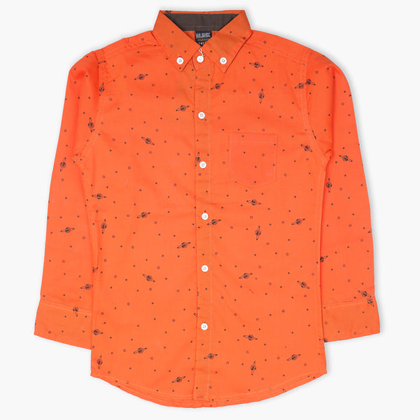 Boys Full Sleeves Shirt - Orange, Boys Shirts, Chase Value, Chase Value