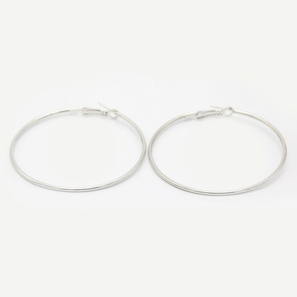 Women's Ear Hoops - Silver, Women Earrings & Tops, Chase Value, Chase Value