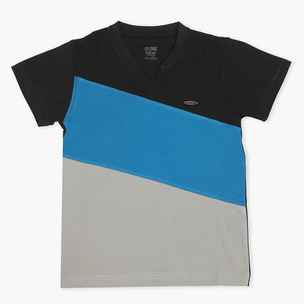 Boys Half Sleeves Polo T-Shirt - Black & Blue, Boys T-Shirts, Chase Value, Chase Value