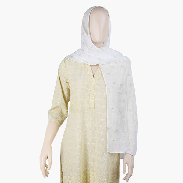 Women's Scarf - White, Women Shawls & Scarves, Chase Value, Chase Value