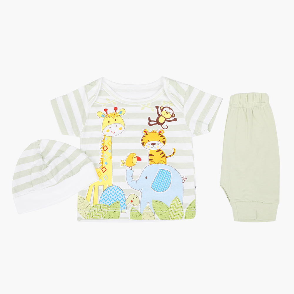 Newborn Boys Gift Set 05 Pcs  - Green, Newborn Gift Set, Chase Value, Chase Value