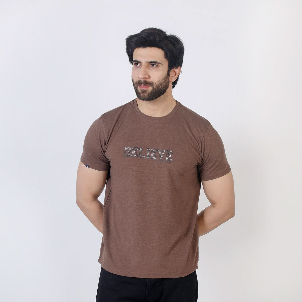 Eminent Men's Half Sleeves Printed T-Shirt - Brown, Men's T-Shirts & Polos, Eminent, Chase Value