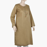 Women's Plain Kurti - Beige, Women Ready Kurtis, Chase Value, Chase Value