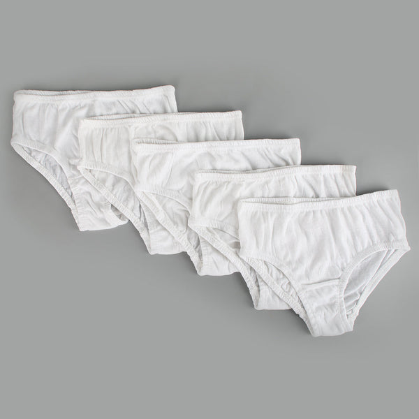 Girls Panty Pack Of 5 - White, Girls Panties & Briefs, Chase Value, Chase Value
