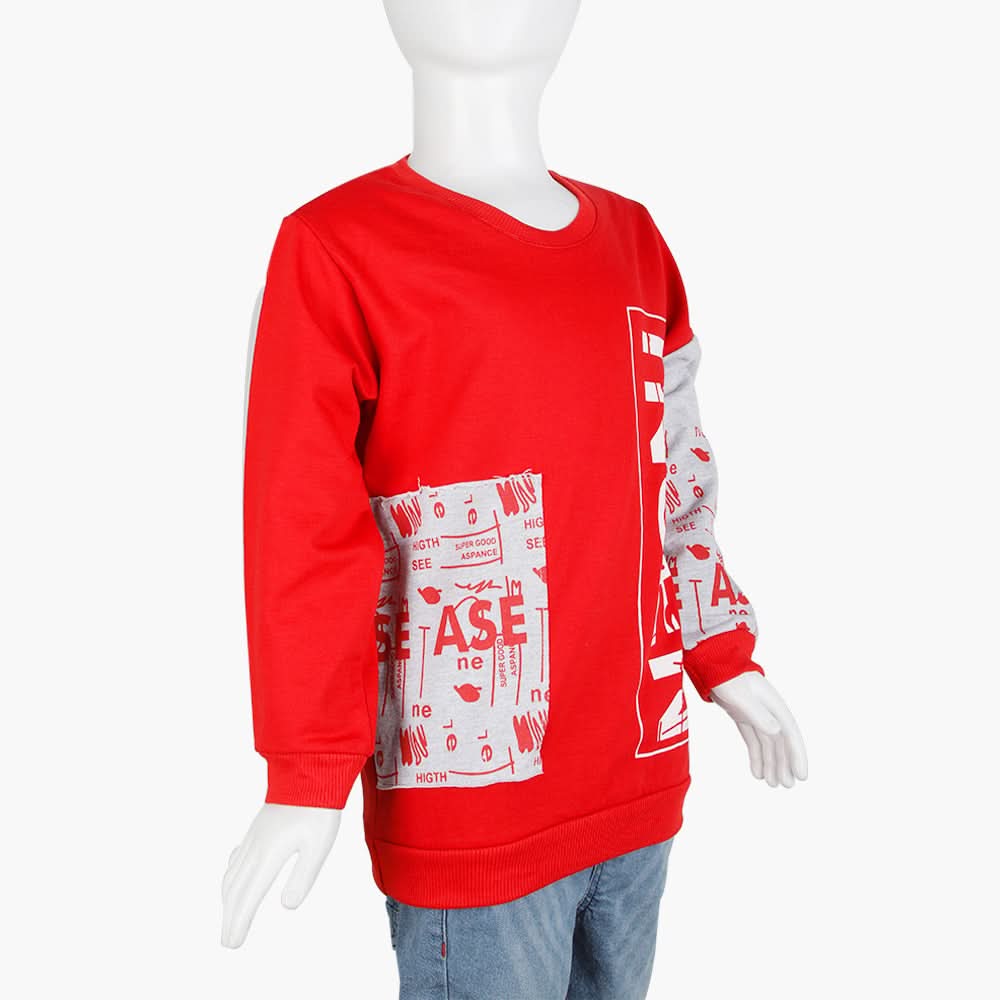 Boys Full Sleeves T-Shirt - Red, Boys T-Shirts, Chase Value, Chase Value