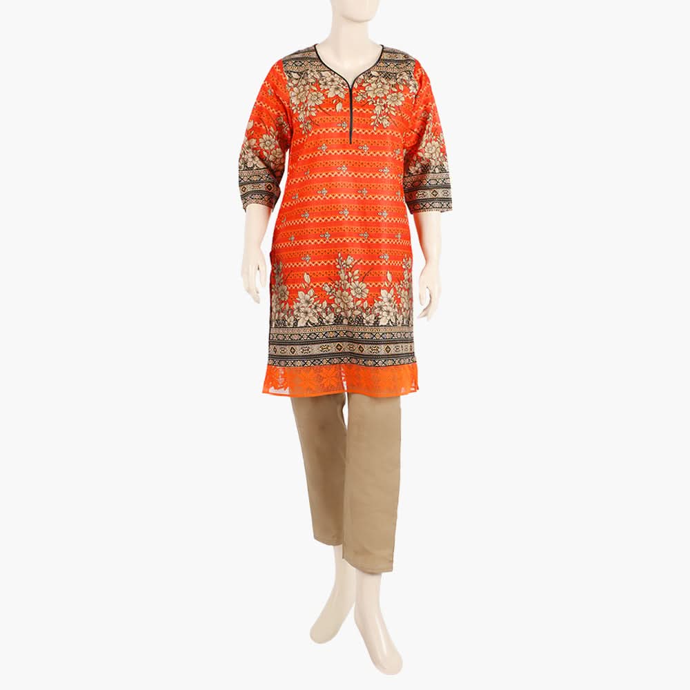 Women's Printed Lawn 2Pcs Suit - Multi Color, Women Shalwar Suits, Chase Value, Chase Value
