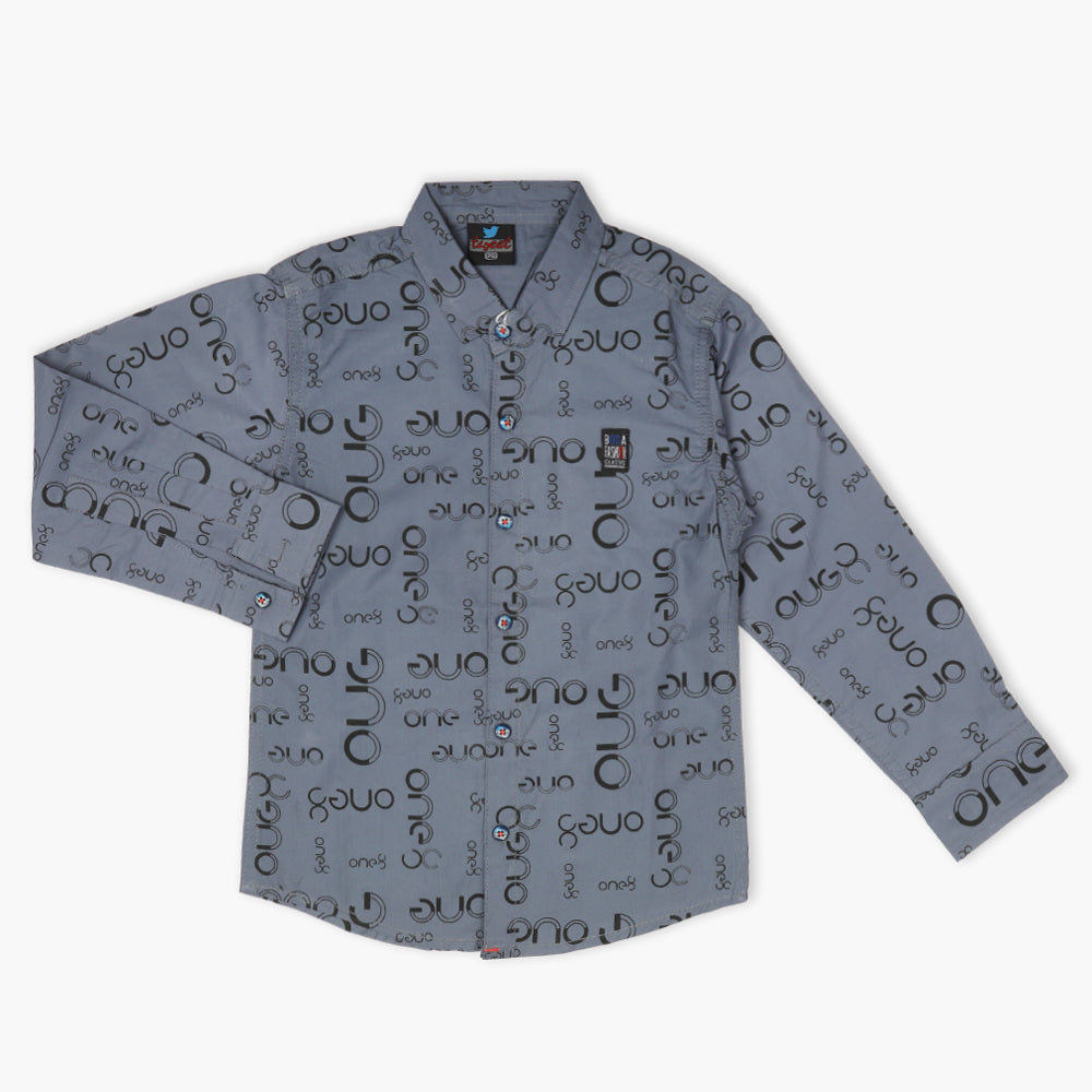 Boys Full Sleeves Shirt - Dark Grey, Boys Shirts, Chase Value, Chase Value