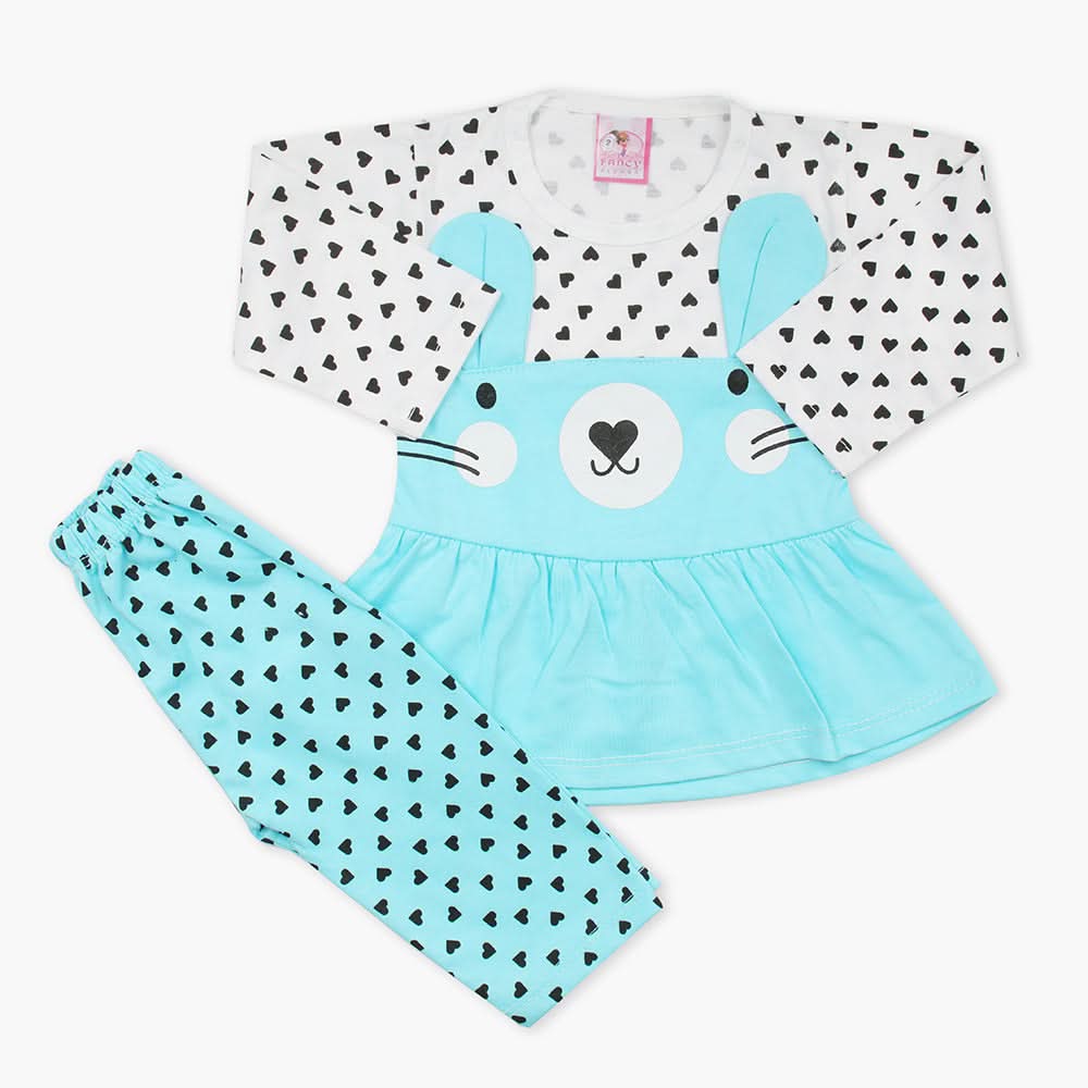 Newborn Girls Full Sleeves Suit - Sky Blue, Newborn Girls Winterwear, Chase Value, Chase Value