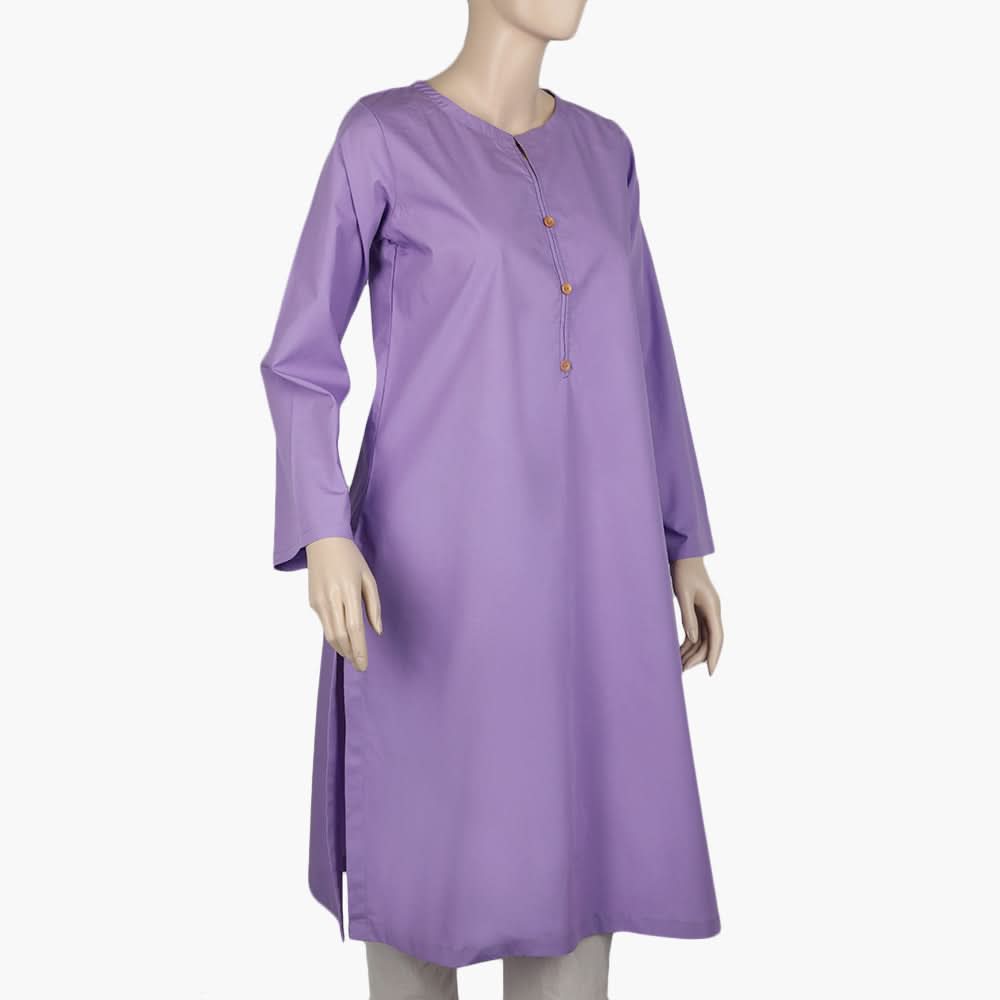 Women's Plain Kurti - Purple, Women Ready Kurtis, Chase Value, Chase Value