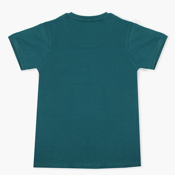 Boys Half Sleeves Polo T-Shirt - Steel Green, Boys T-Shirts, Chase Value, Chase Value