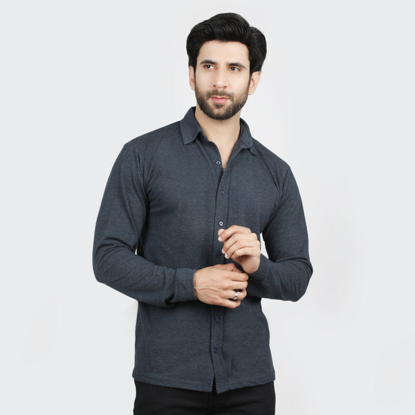 Eminent Men's Full Sleeves Polo T-Shirt - Charcoal