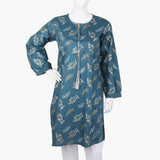 Women's Printed Kurti - Steel Green, Women Ready Kurtis, Chase Value, Chase Value