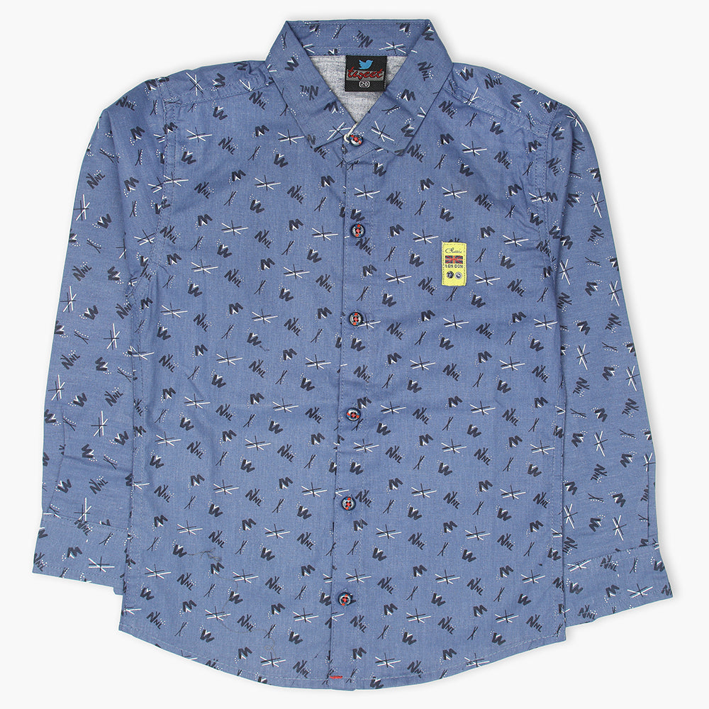 Boys Full Sleeves Shirt - Dark Blue, Boys Shirts, Chase Value, Chase Value
