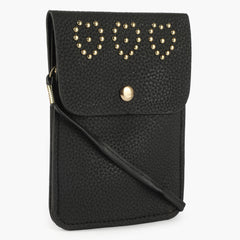 Women's Mobile Pouch - Black, Women Clutches, Chase Value, Chase Value