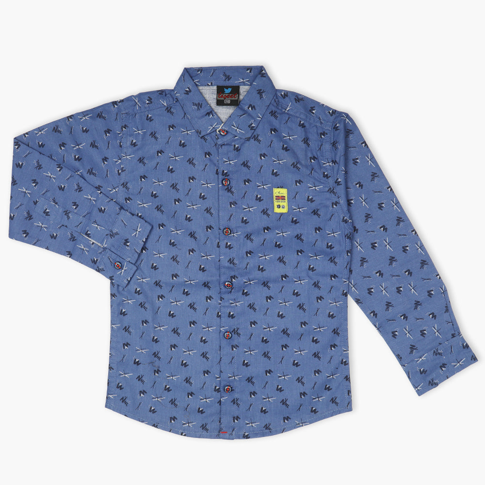 Boys Full Sleeves Shirt - Dark Blue, Boys Shirts, Chase Value, Chase Value