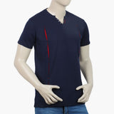 Men's Round Neck Half Sleeves T-Shirt - Navy Blue, Men's T-Shirts & Polos, Chase Value, Chase Value