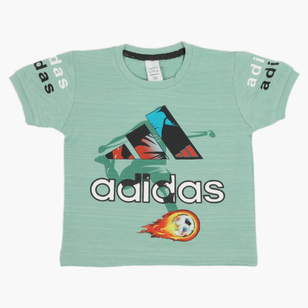 Boys Half Sleeves T-Shirt - Sea Green, Boys T-Shirts, Chase Value, Chase Value