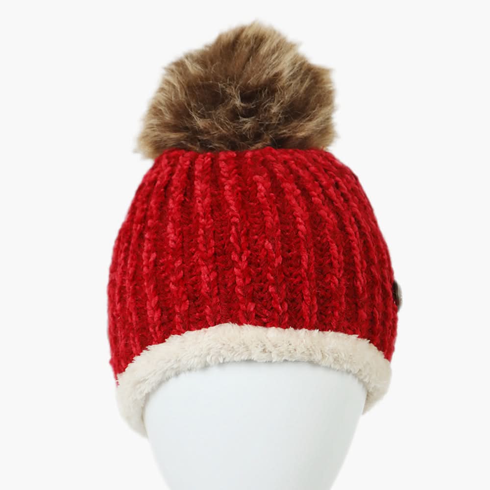 Women's Woolen Cap - Red, Women Hats & Caps, Chase Value, Chase Value