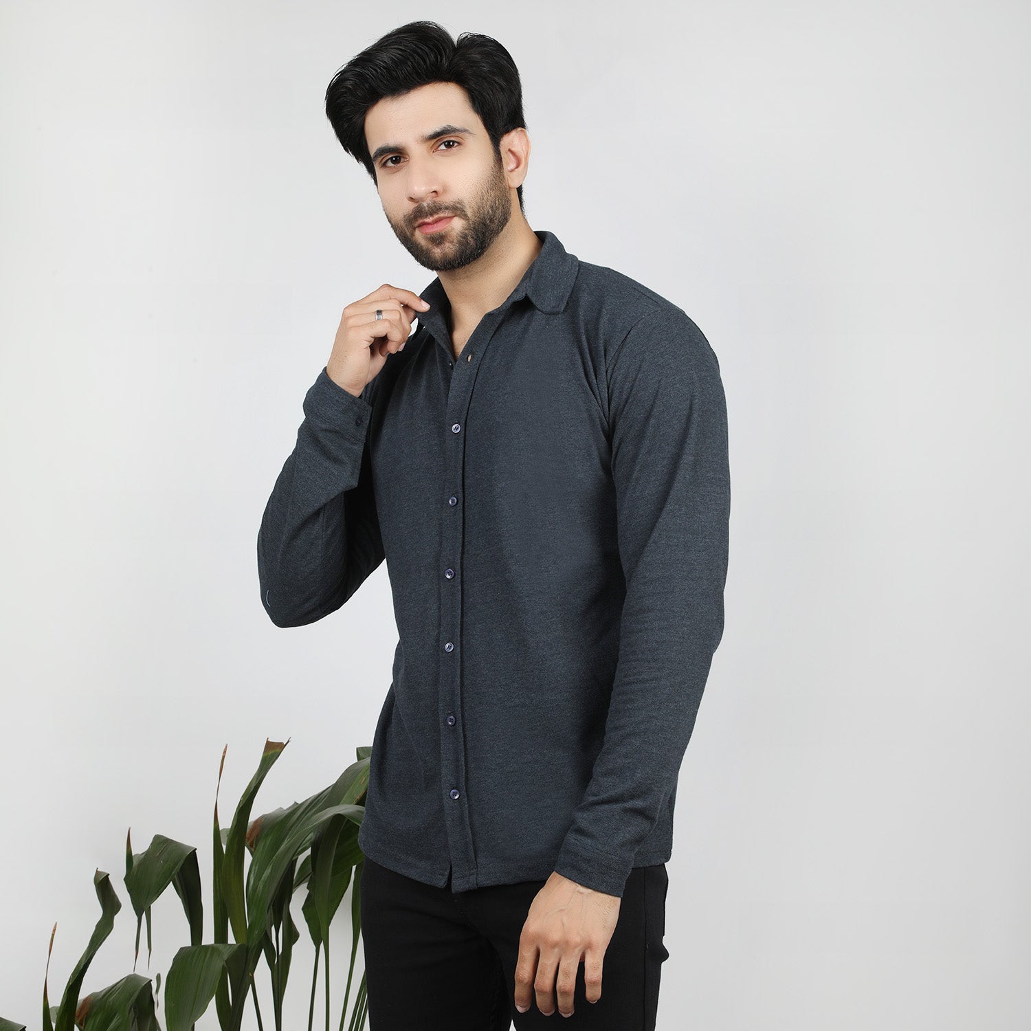 Eminent Men's Front Open Shirt - Charcoal, Men's Shirts, Eminent, Chase Value