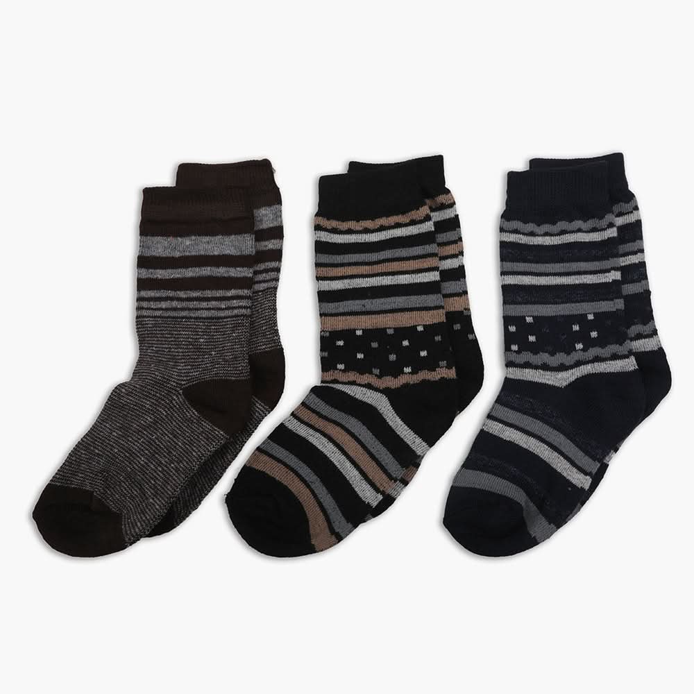 Boys Socks Pack Of 3 - Multi Color, Boys Socks, Chase Value, Chase Value