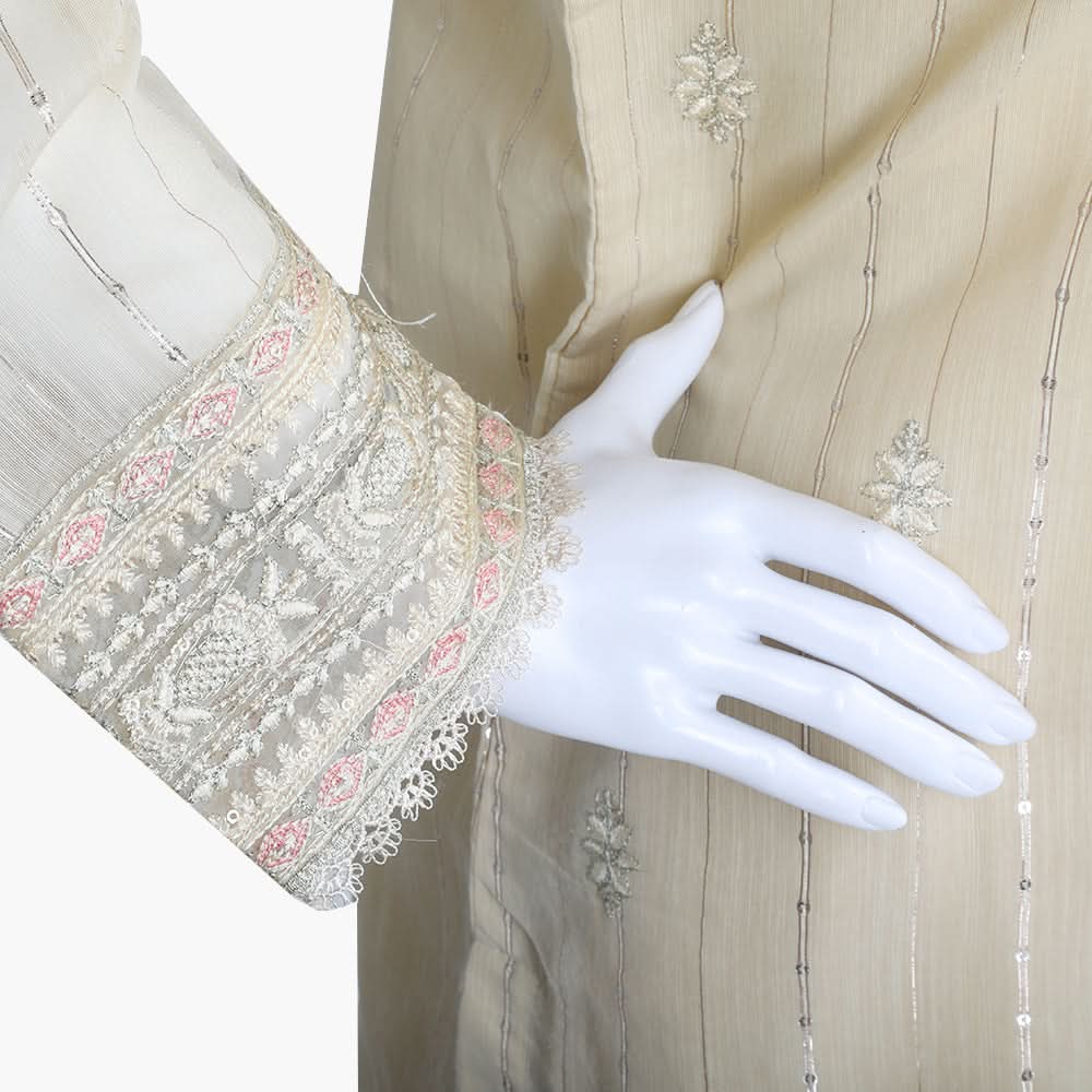 Women's Fancy 3Pcs Suit - Skin, Women Shalwar Suits, Chase Value, Chase Value
