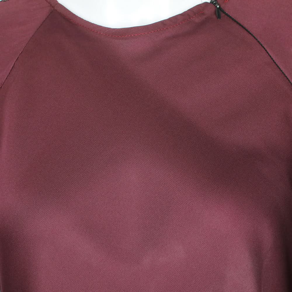 Women's Abaya With Lace - Maroon, Women Abayas, Chase Value, Chase Value