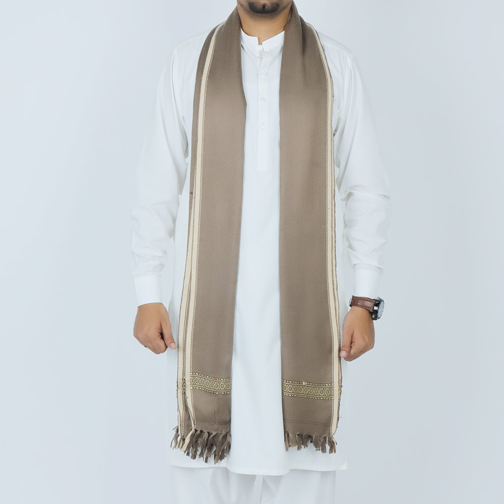 Men’s Winter Shawl - Brown, Men's Shawls & Mufflers, Chase Value, Chase Value