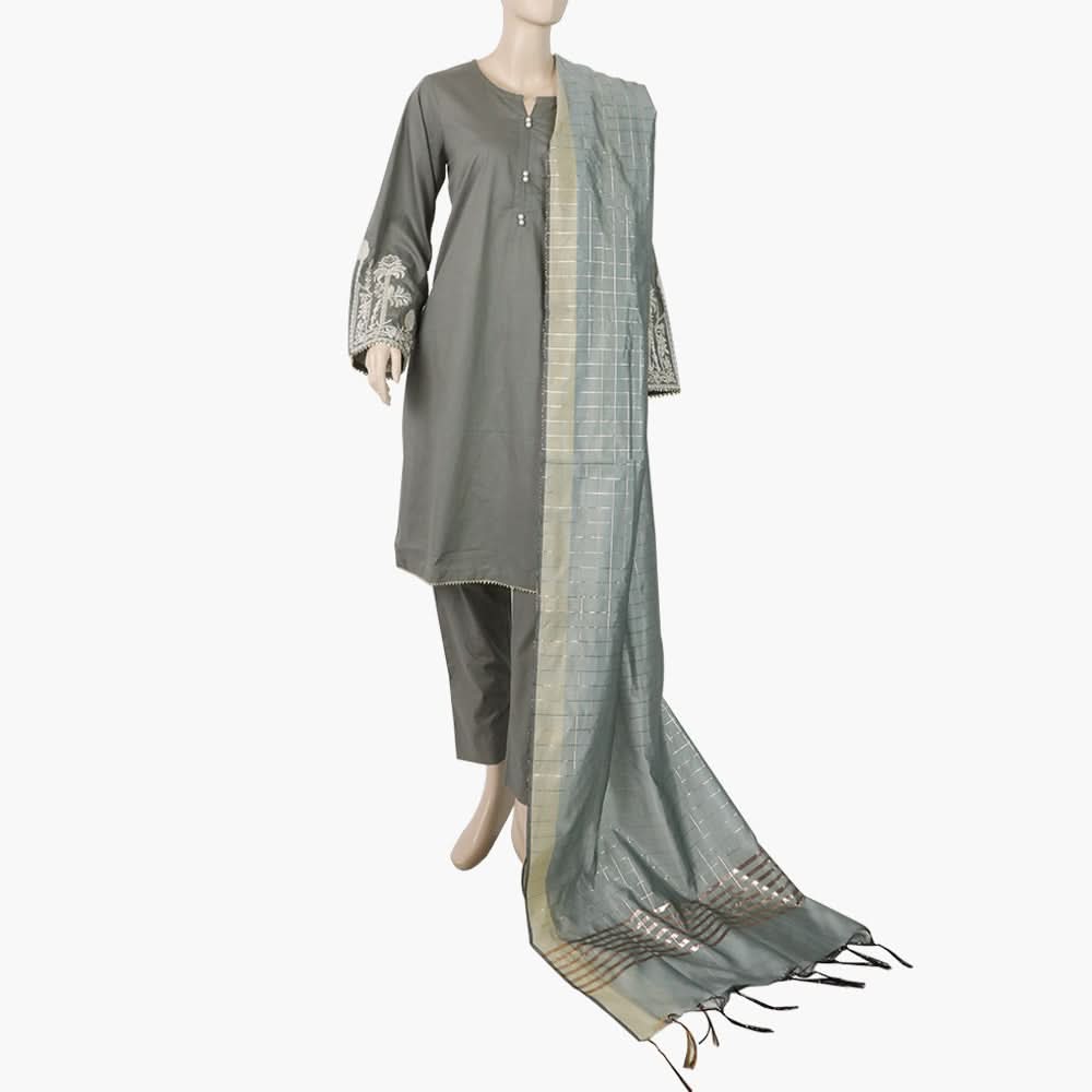 Women's Embroidery Shalwar Suit - Sand, Women Shalwar Suits, Chase Value, Chase Value