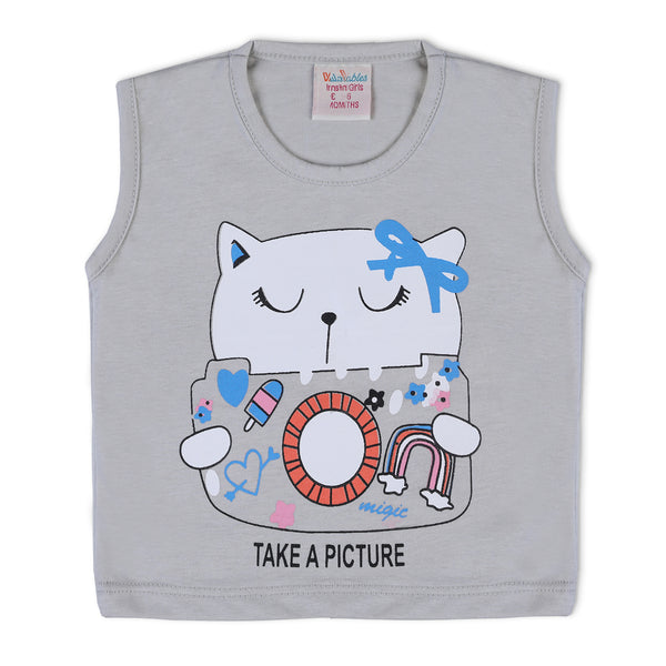 Valuable Newborn Girls Sando - Grey