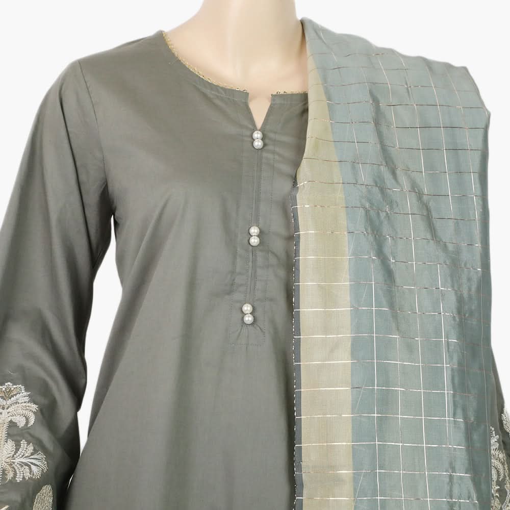 Women's Embroidery Shalwar Suit - Sand, Women Shalwar Suits, Chase Value, Chase Value