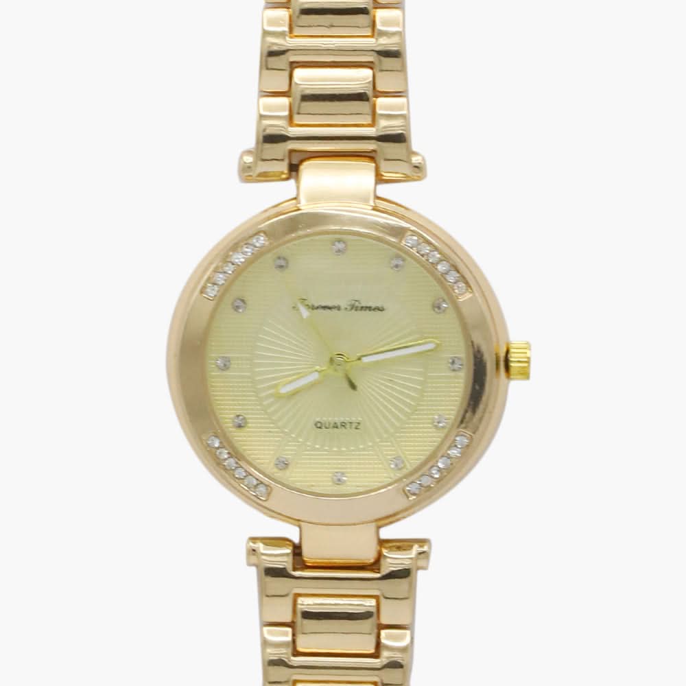 Women's Fancy Wrist Watch - Golden, Women Watches, Chase Value, Chase Value