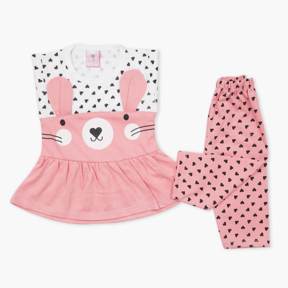 Newborn Girls Full Sleeves Suit - Pink, Newborn Girls Winterwear, Chase Value, Chase Value