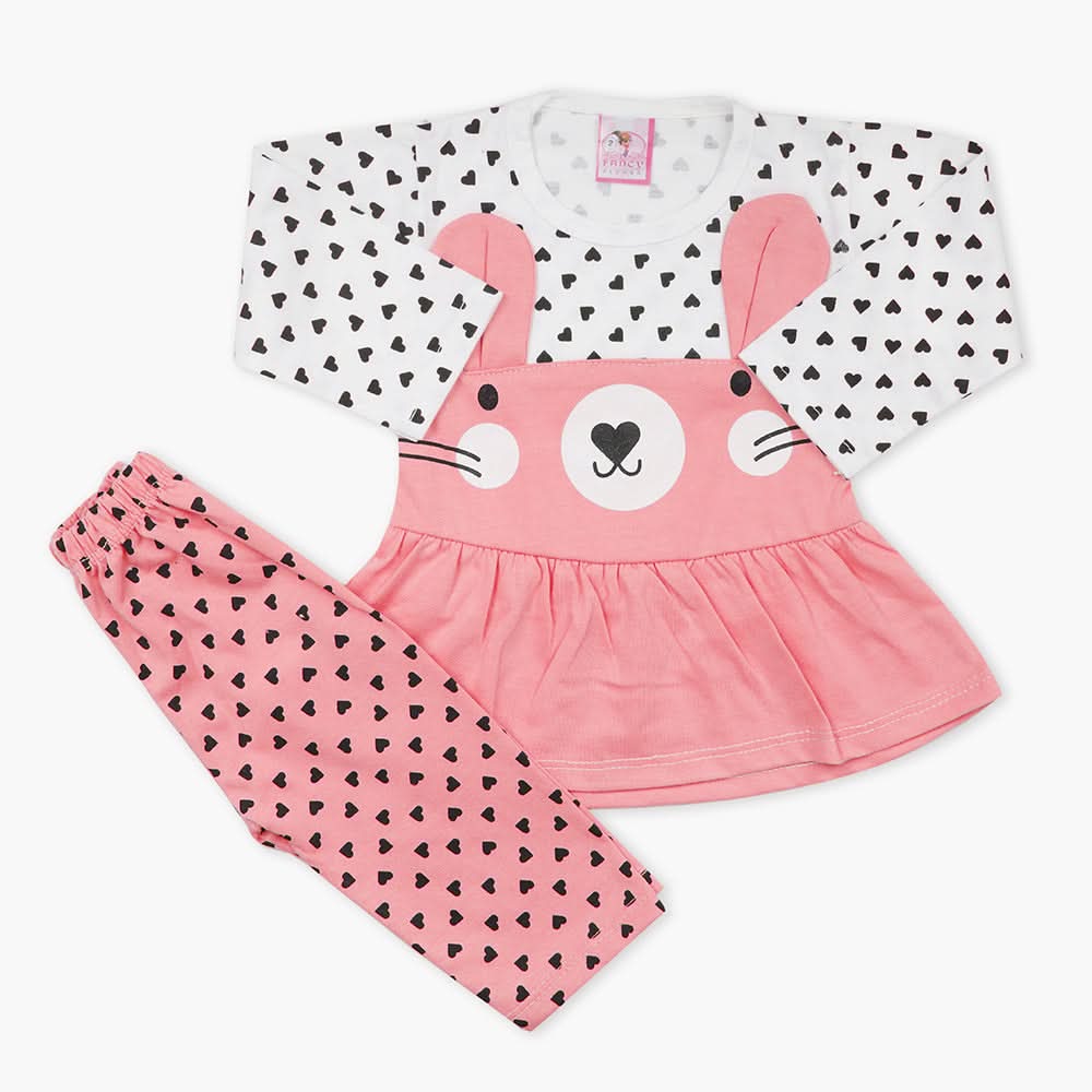 Newborn Girls Full Sleeves Suit - Pink, Newborn Girls Winterwear, Chase Value, Chase Value