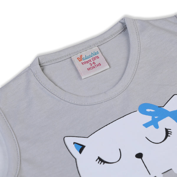 Valuable Newborn Girls Sando - Grey
