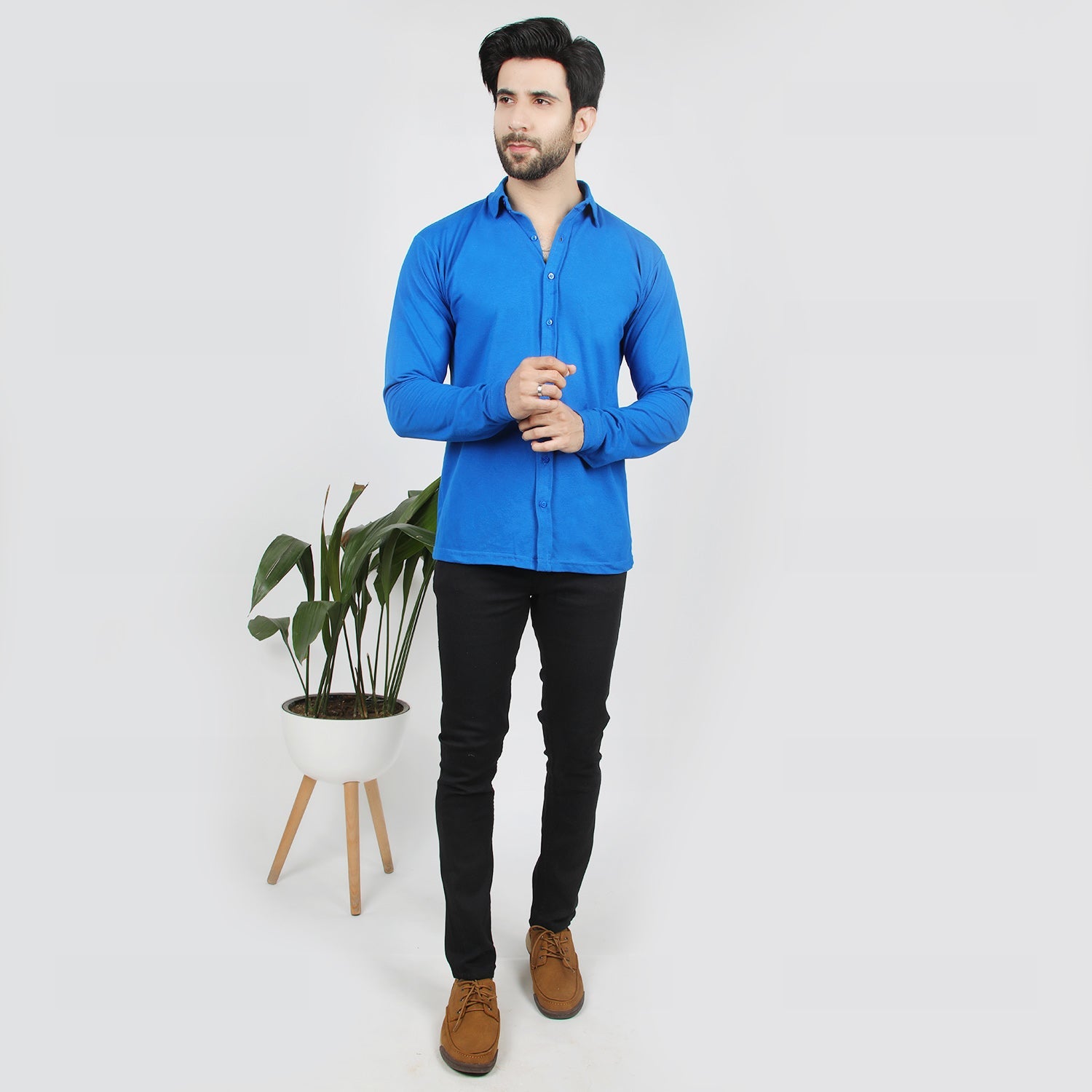 Eminent Men's Front Open Shirt - Royal Blue, Men's Shirts, Eminent, Chase Value