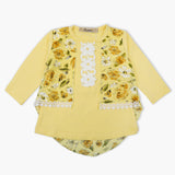 Girls Full Sleeves T-Shirt -  Yellow, Girls T-Shirts, Chase Value, Chase Value