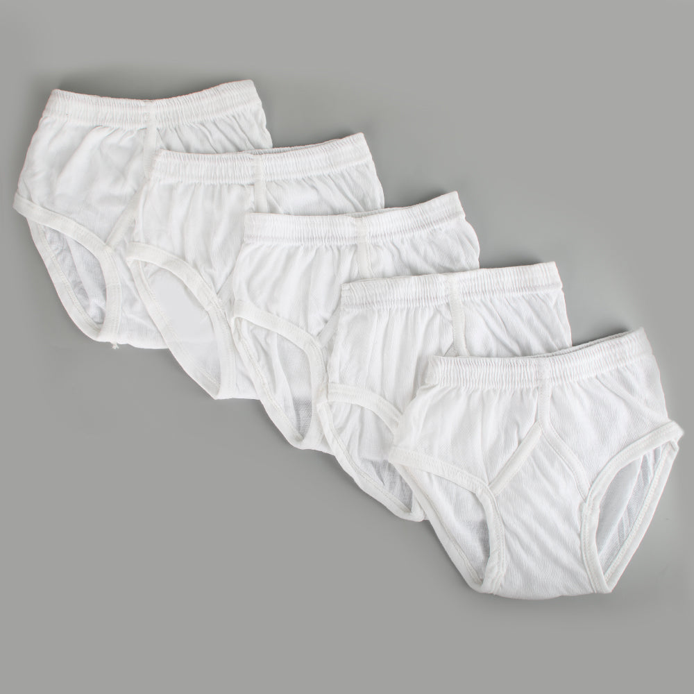 Boys Underwear Pack Of 5 - White, Boys Underwear, Chase Value, Chase Value