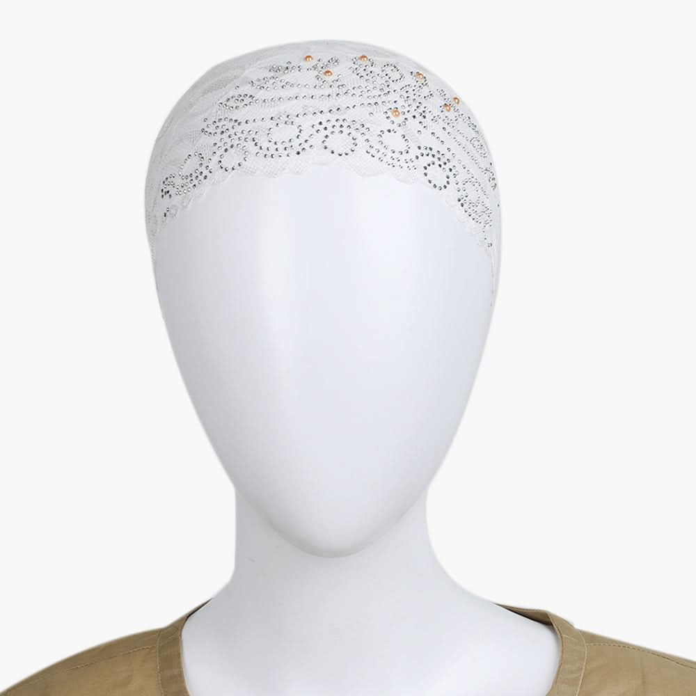 Women's Hijab Cap - White, Women Shawls & Scarves, Chase Value, Chase Value