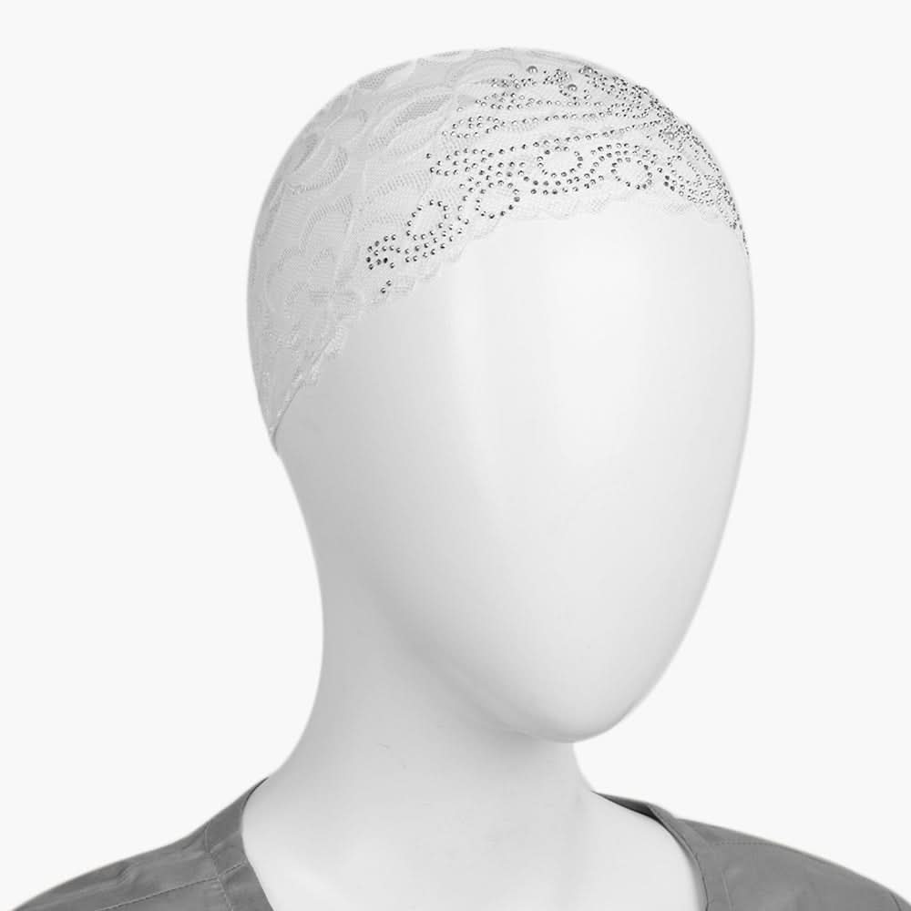 Women's Hijab Cap - White, Women Shawls & Scarves, Chase Value, Chase Value