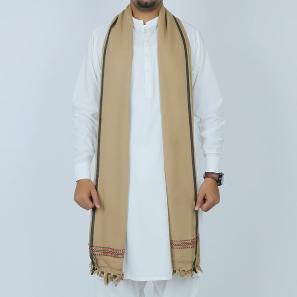 Men’s Winter Shawl - Light Brown, Men's Shawls & Mufflers, Chase Value, Chase Value