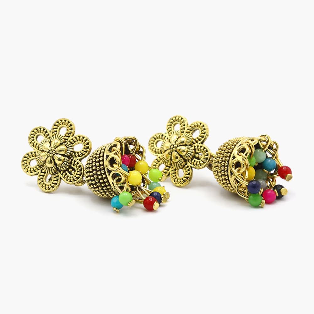 Women's Jhumki - Golden, Women Earrings & Tops, Chase Value, Chase Value