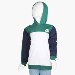 Boys Full Sleeves Hood T-Shirt - Dark Green, Boys T-Shirts, Chase Value, Chase Value