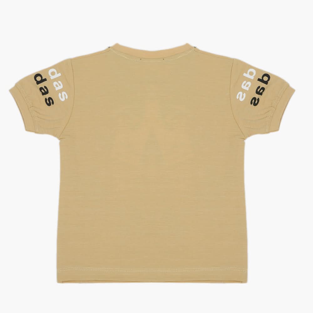 Boys Half Sleeves T-Shirt - Beige, Boys T-Shirts, Chase Value, Chase Value