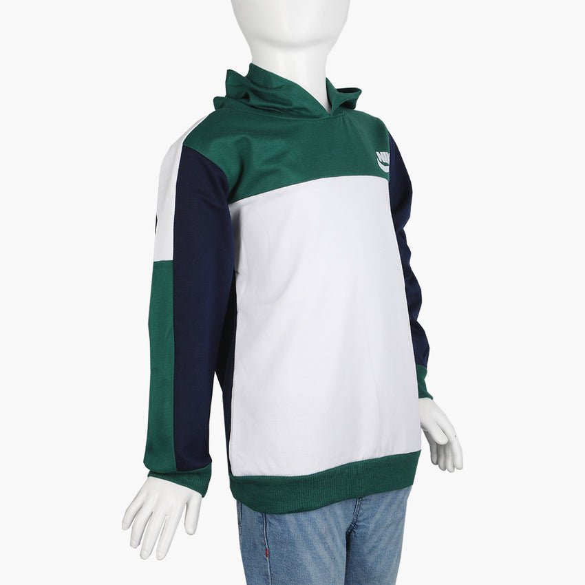 Boys Full Sleeves Hood T-Shirt - Dark Green, Boys T-Shirts, Chase Value, Chase Value