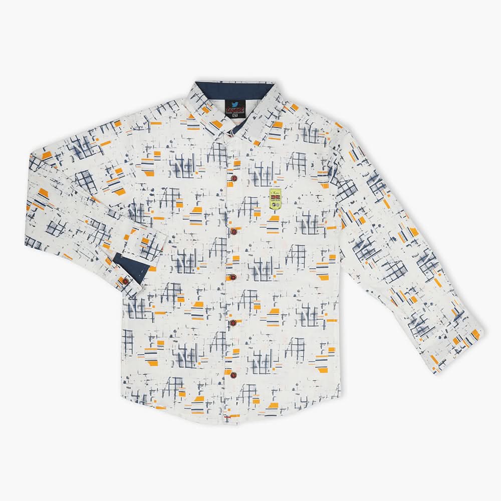 Boys Full Sleeves Shirt - White, Boys Shirts, Chase Value, Chase Value