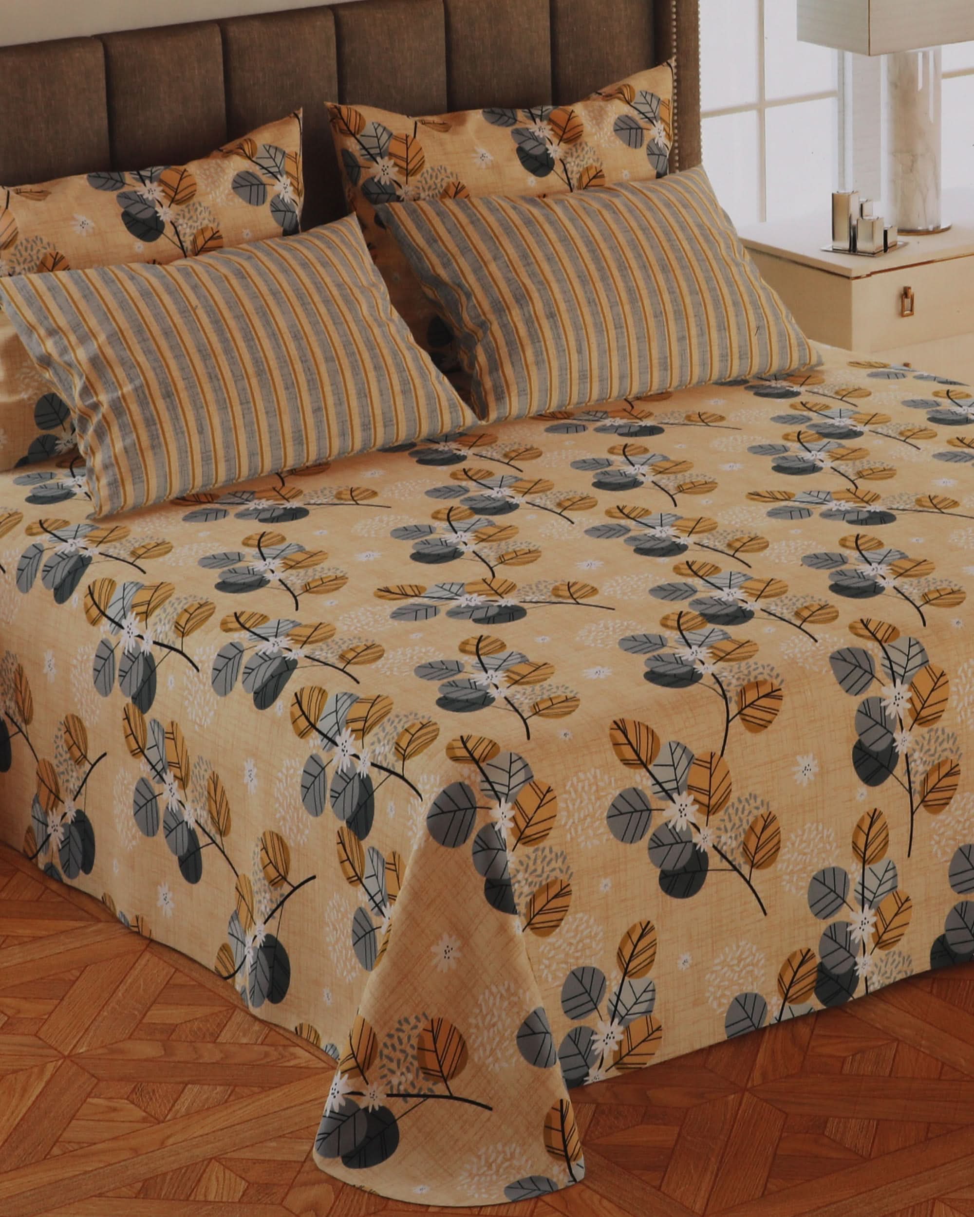 5Pcs Bedsheet Set 94*96, Double Size Bed Sheet, Chase Value, Chase Value