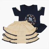 Girls Half Sleeves Suit - Navy Blue, Girls Suits, Chase Value, Chase Value