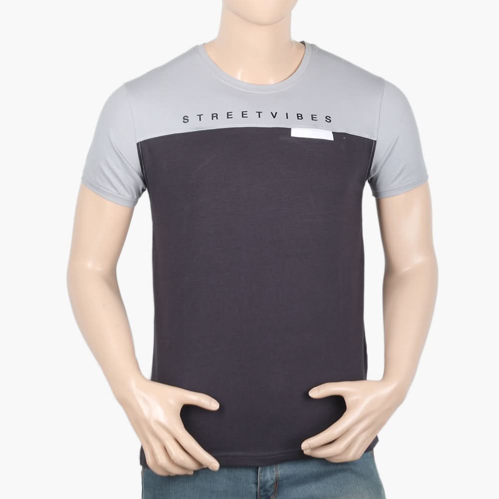 Men's Half Sleeves T-Shirt - Grey, Men's T-Shirts & Polos, Chase Value, Chase Value