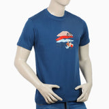 Men's Print Half Sleeves T-Shirt - Royal Blue, Men's T-Shirts & Polos, Chase Value, Chase Value