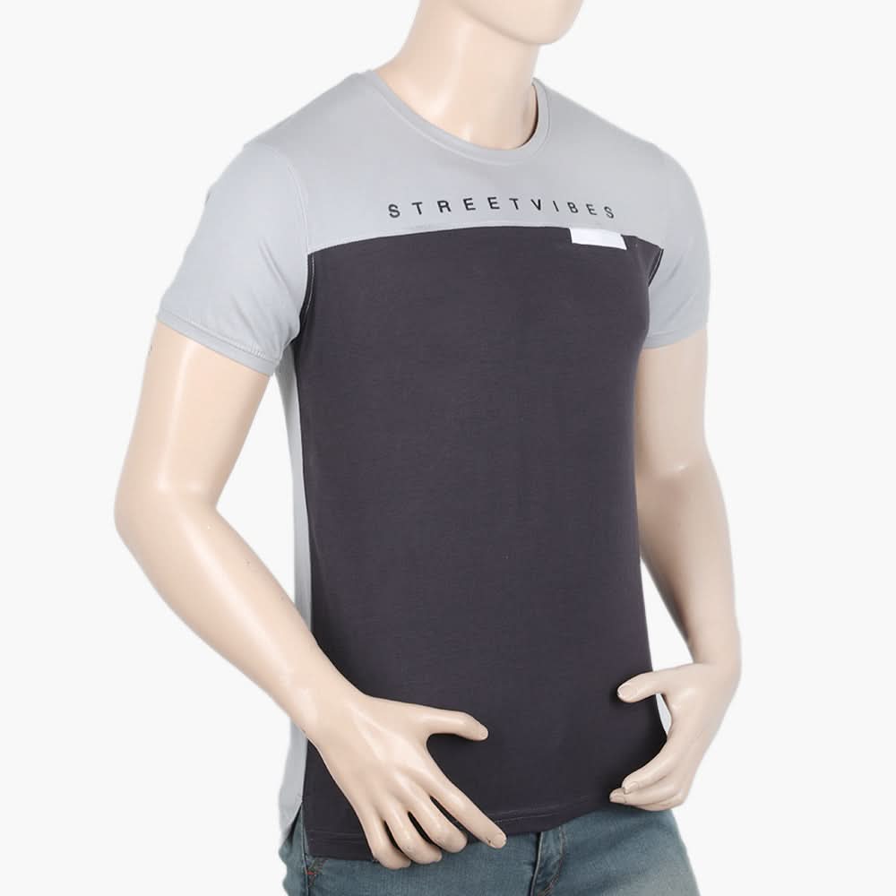 Men's Half Sleeves T-Shirt - Grey, Men's T-Shirts & Polos, Chase Value, Chase Value
